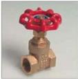 Brass gate valve
